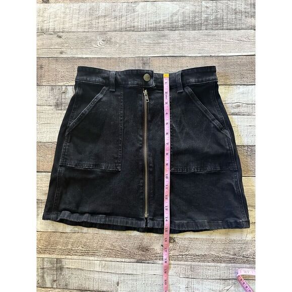 Madewell Denim Utility Zip Skirt in Black Frost | Size 26 - Picture 7 of 9